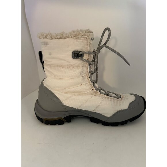 Columbia Womens Size 8 Omni-Tech Heat Insulated Winter Boots  White Gray Waterpr - Picture 2 of 10